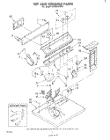 TOP AND CONSOLE , LITERATURE AND OPTIONAL Diagram and Parts List for LG7801XKW1  Whirlpool Dryer