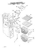 FREEZER LINER Diagram and Parts List for KSRG22FKBL01  KitchenAid Refrigerator