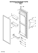 REFRIGERATOR DOOR PARTS Diagram and Parts List for IS22AGXTQ00  Inglis Refrigerator