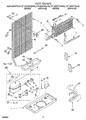UNIT Diagram and Parts List for RT14DKXAW02  Roper Refrigerator
