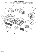 AIR FLOW PARTS Diagram and Parts List for GH5184XPB0  Whirlpool Microwave