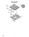 DISHRACK Diagram and Parts List for DU5016XW0  Whirlpool Dishwasher