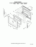 DOOR PARTS Diagram and Parts List for GFG461LVB2  Whirlpool Range