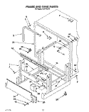 FRAME AND TANK Diagram and Parts List for KUDP230Y0  KitchenAid Dishwasher