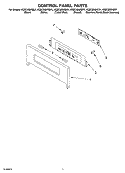 CONTROL PANEL PARTS Diagram and Parts List for KEBC208KWH1  KitchenAid Wall Oven