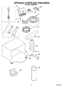 OPTIONAL  PARTS (NOT INCLUDED) Diagram and Parts List for ACQ244XP0  Whirlpool Air Conditioner