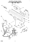 CONTROL PANEL Diagram and Parts List for KUDS230BAL0  KitchenAid Dishwasher