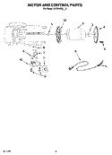 MOTOR AND CONTROL PARTS Diagram and Parts List for 5KCG100SPM0  KitchenAid Coffee Grinder
