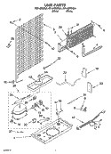 UNIT PARTS Diagram and Parts List for RT14HDXPQ01  Roper Refrigerator
