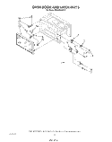 OVEN DOOR AND LATCH Diagram and Parts List for MW3200XW0  Whirlpool Microwave