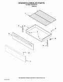 DRAWER & BROILER PARTS Diagram and Parts List for GFG474LVS1  Whirlpool Range