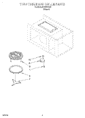 TURN TABLE AND GRILLE Diagram and Parts List for MT2070XAB0  Whirlpool Microwave