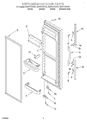 REFRIGERATOR DOOR Diagram and Parts List for GS6SHAXKB01  Whirlpool Refrigerator