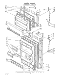 DOOR Diagram and Parts List for ET14AKXMWR2  Whirlpool Refrigerator