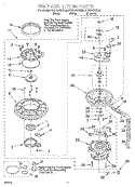 PUMP AND MOTOR Diagram and Parts List for KUDI24SEWH5  KitchenAid Dishwasher