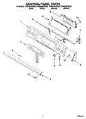 CONTROL PANEL PARTS Diagram and Parts List for YKERA807PC02  KitchenAid Range