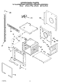 UPPER OVEN PARTS Diagram and Parts List for RBD245PDQ14  Whirlpool Wall Oven