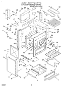 OVEN BODY Diagram and Parts List for RS385PXEB0  Whirlpool Range