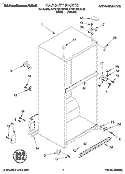 CABINET Diagram and Parts List for KTRD18KDWH03  Whirlpool Refrigerator