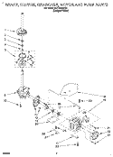 BRAKE, CLUTCH, GEARCASE, MOTOR & PUMP Diagram and Parts List for 6LSC9255BQ2  Whirlpool Washer