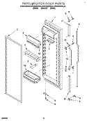 REFRIGERATOR DOOR Diagram and Parts List for KSRP25QDBL00  KitchenAid Refrigerator