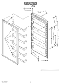 DOOR PARTS, OPTIONAL PARTS (NOT INCLUDED) Diagram and Parts List for EV201NZRQ04  Whirlpool Freezer