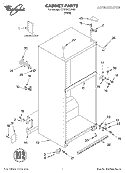 CABINET, LITERATURE Diagram and Parts List for ET19GKXJW00  Whirlpool Refrigerator