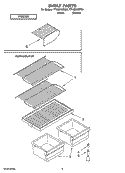 SHELF PARTS, OPTIONAL PARTS Diagram and Parts List for TT16DKXSQ01  Estate Refrigerator