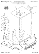 CABINET Diagram and Parts List for 4KSRS22QDW01  KitchenAid Refrigerator