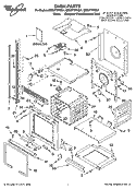 OVEN PARTS Diagram and Parts List for GBD277PRB01  Whirlpool Wall Oven