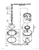 AGITATOR, BASKET AND TUB Diagram and Parts List for LA5381XXF0  Whirlpool Washer