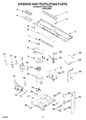 INTERIOR AND VENTILATION Diagram and Parts List for KHMS147KSS0  KitchenAid Microwave