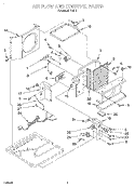 AIRFLOW & CONTROL Diagram and Parts List for R1213  Whirlpool Air Conditioner