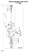 BRAKE AND DRIVE TUBE PARTS Diagram and Parts List for IL45000  Inglis Washer
