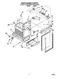 CONTAINER Diagram and Parts List for KUCC151DBL0  KitchenAid Trash Compactor