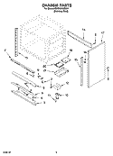 CHASSIS PARTS, MISCELLANEOUS PARTS Diagram and Parts List for KDRP487MSS01  KitchenAid Range