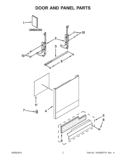DOOR AND PANEL PARTS Diagram and Parts List for WDF510PAYS8  Whirlpool Dishwasher