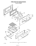 OVEN DOOR AND BROILER Diagram and Parts List for SF3100ERW0  Whirlpool Range