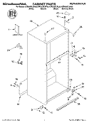CABINET, LITERATURE Diagram and Parts List for KTRC22ELBT00  KitchenAid Refrigerator