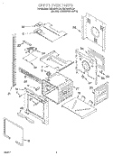 UPPER OVEN Diagram and Parts List for RBD305PDQ4  Whirlpool Wall Oven