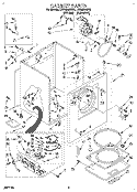 CABINET Diagram and Parts List for LGR4624BN0  Whirlpool Dryer