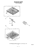DISHRACK Diagram and Parts List for DP3840XPN2  Whirlpool Dishwasher