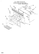 CABINET Diagram and Parts List for MH7135XEB2  Whirlpool Microwave