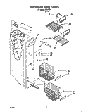 FREEZER LINER Diagram and Parts List for 3XRA720  Whirlpool Refrigerator
