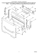 CONTROL PANEL Diagram and Parts List for SF377PEGT6  Whirlpool Range