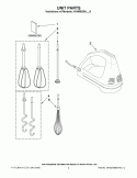 UNIT PARTS Diagram and Parts List for KHM920AWH0  KitchenAid Mixer