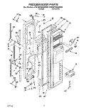 FREEZER DOOR Diagram and Parts List for 4YED27DQAN00  Whirlpool Refrigerator