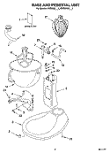 BASE AND PEDESTAL UNIT Diagram and Parts List for 4KV25H0XER4  KitchenAid Mixer