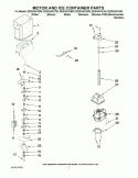 MOTOR AND ICE CONTAINER PARTS Diagram and Parts List for ED2KHAXVA00  Whirlpool Refrigerator