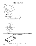 DOOR LOCK, OPTIONAL GRIDDLE Diagram and Parts List for F9257^1  Whirlpool Range